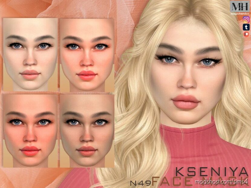 Sims 4 Skintone Mod: Kseniya Face Mask N49 (Featured)