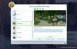 Sims 4 Elder Career Mod: Granite Falls Park Employee (Image #3)