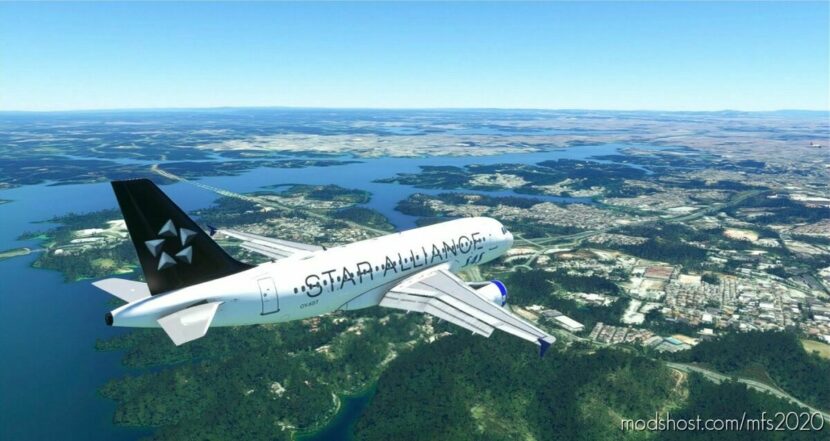 MSFS 2020 8K Livery Mod: SAS Star Alliance A319Ceo 8K V1.3 (Featured)