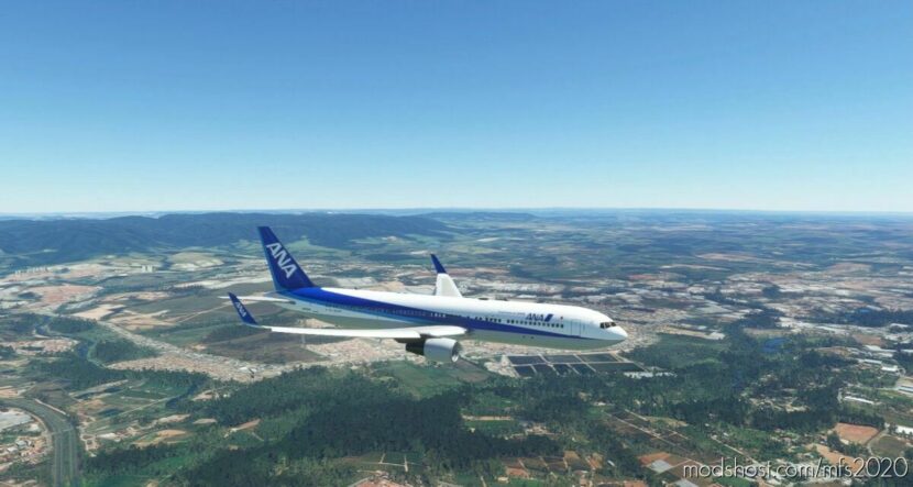 MSFS 2020 8K Livery Mod: ANA ALL Airways 767-300 8K (Featured)