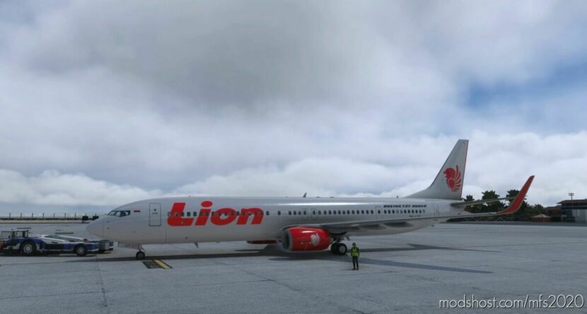 MSFS 2020 Livery Mod: Pmdg 737-900ER BW Lion AIR Pk-Lpy (Featured)