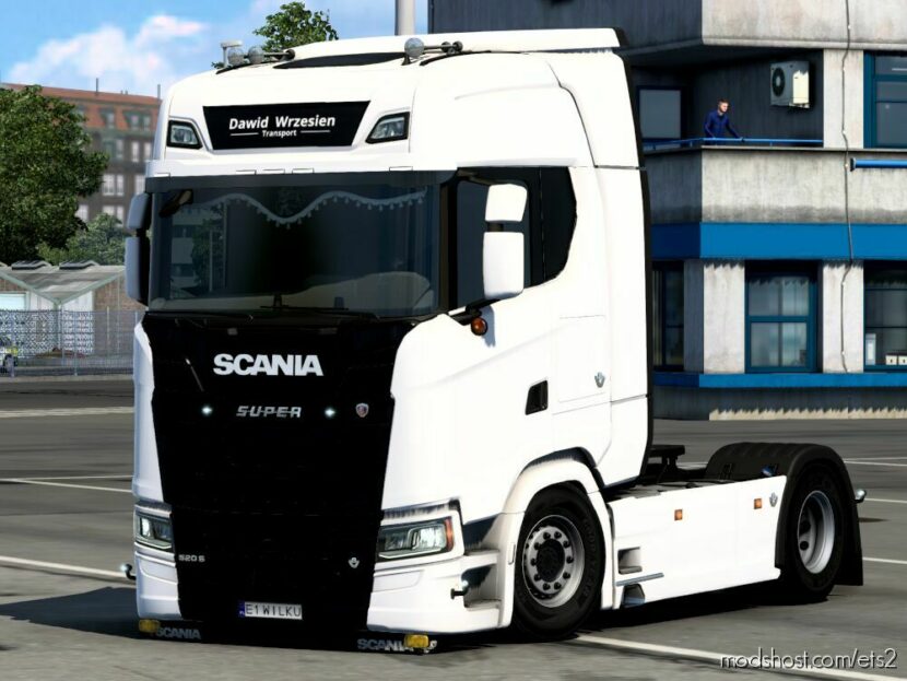 ETS2 Scania Skin Mod: Nextgen Paint Dawid Wrzesien Transport (Featured)