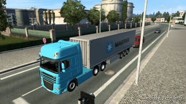 ETS2 Krone Skin Mod: Maersk Truck And Trailer (Featured)