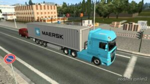 ETS2 Krone Skin Mod: Maersk Truck And Trailer (Image #2)