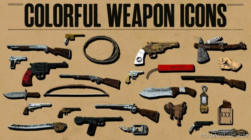 RDR2 User Mod: Colorful Weapon Icons (Featured)