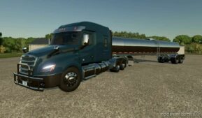 FS22 Freightliner Mod: 2022 Freightliner Cascadia Xt/Condo Sleeper Truck Update (Featured)