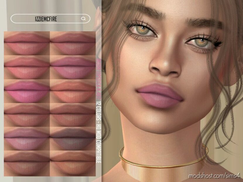 Sims 4 Lipstick Makeup Mod: IMF Inora Lipstick N.467 (Featured)