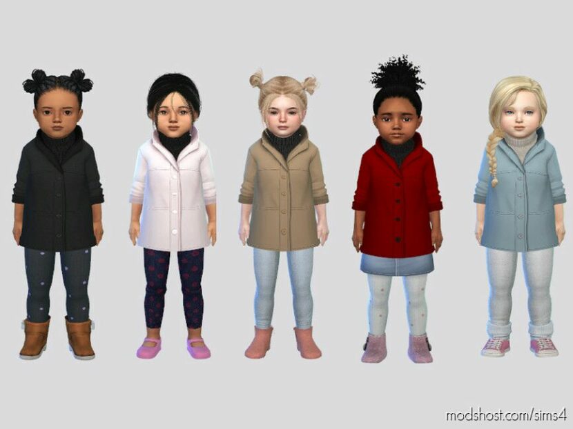 Sims 4 Kid Clothes Mod: York Coat Jacket Toddler (Featured)