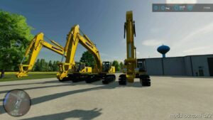 FS22 Komatsu Forklift Mod: 11 Large Excavators (Featured)