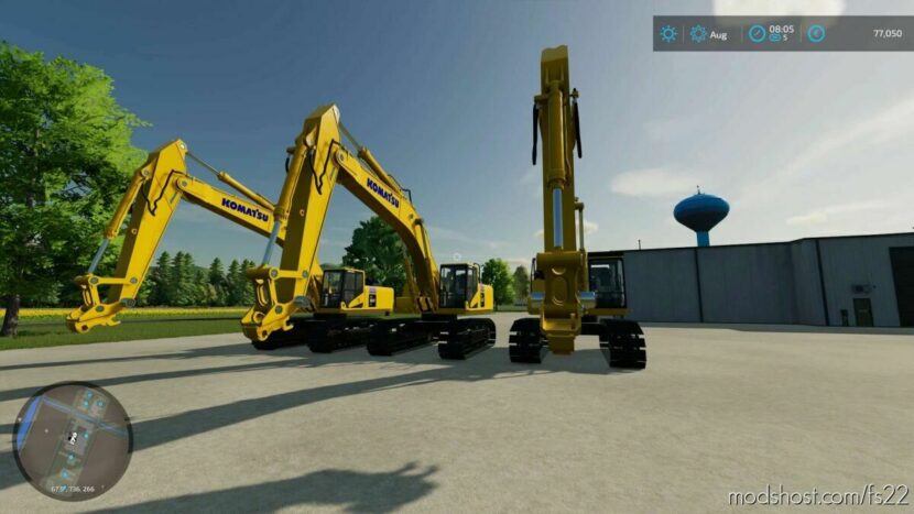 FS22 Komatsu Forklift Mod: 11 Large Excavators (Featured)