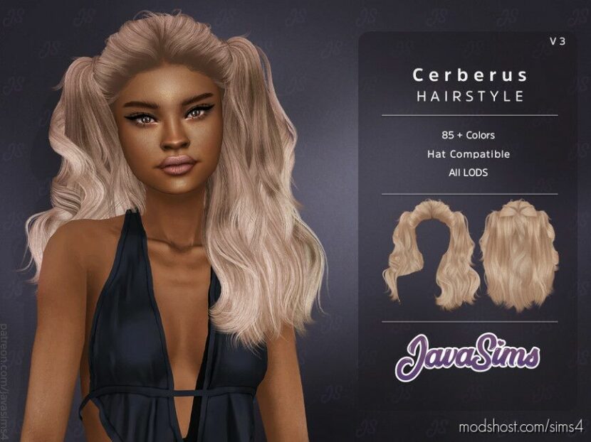 Sims 4 Elder Mod: Cerberus - S3 (Hairstyle) (Featured)