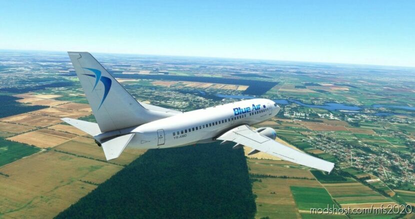 MSFS 2020 737-600 Livery Mod: Pmdg 737-600 Blue AIR (Yr-Amd) (Featured)