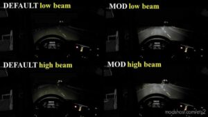 ETS2 Headlights Part Mod: Bright Headlights 1.46 (Image #2)