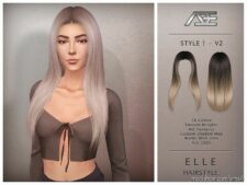 Sims 4 Female Mod: Elle Hairstyle - Style 1 (V2) (Featured)