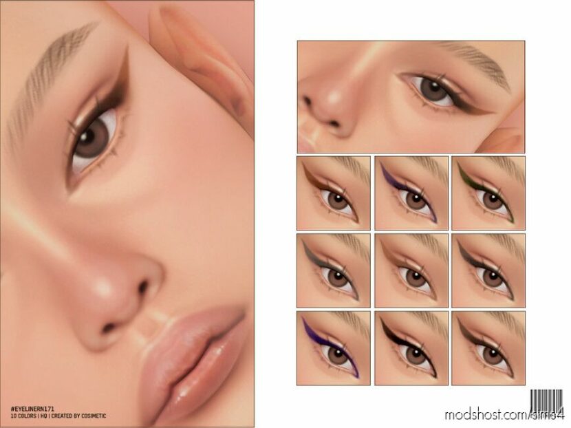 Sims 4 Eyeliner Makeup Mod: N171 (Featured)