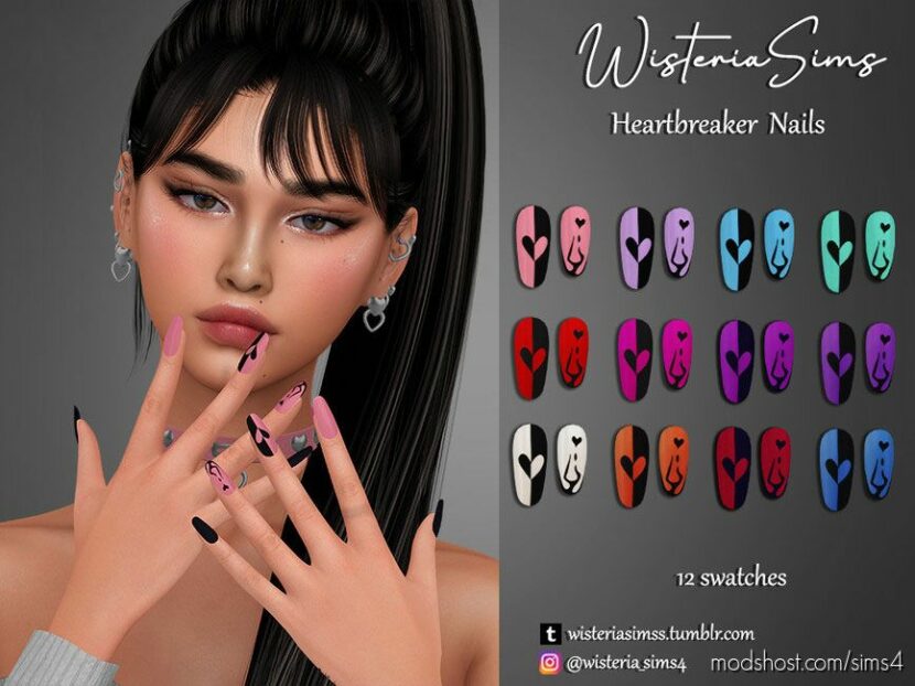 Sims 4 Elder Accessory Mod: Heartbreaker Nails (Featured)