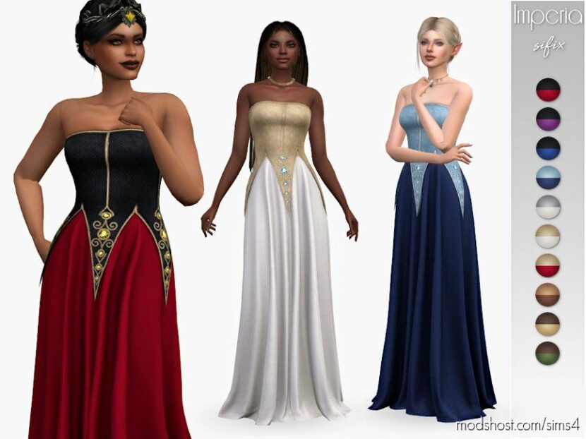 Sims 4 Adult Clothes Mod: Imperia Gown (Featured)