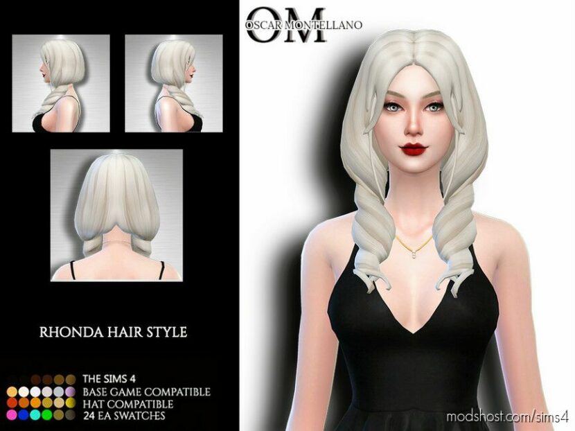 Sims 4 Female Mod: Rhonda Hairstyle (Featured)