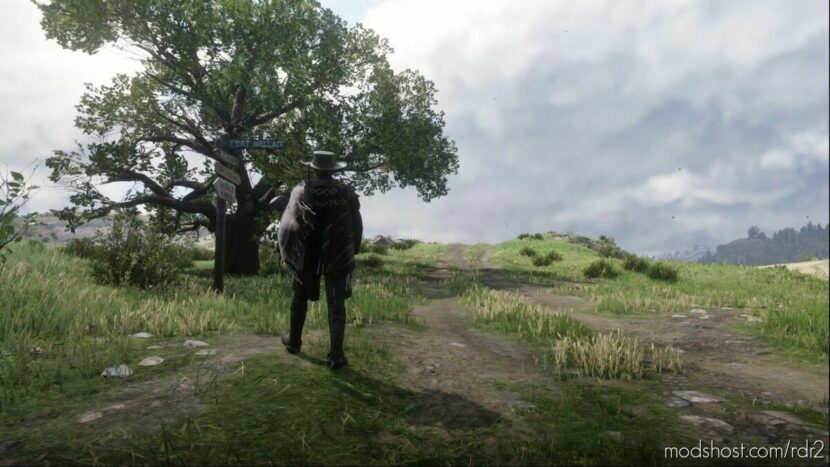 RDR2 Mod: MAN With NO Name Poncho Dark Retexture (Featured)