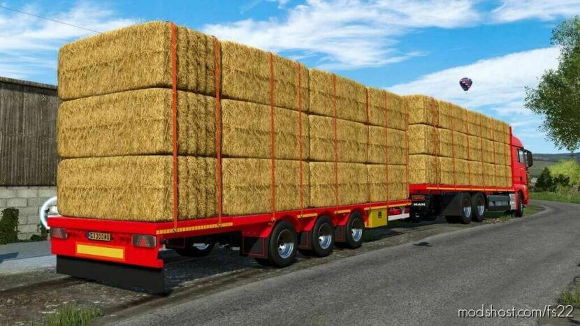 FS22 Mod: Lizard Straw Bale Trailer (Featured)