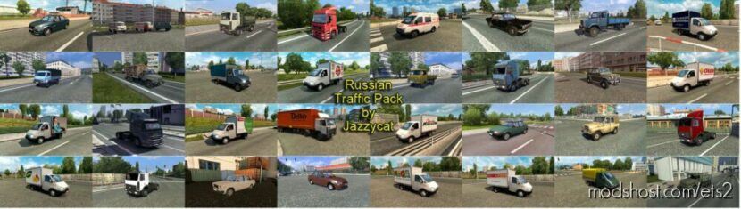 ETS2 Standalone Mod: Russian Traffic Pack by Jazzycat V4.3.6 (Featured)