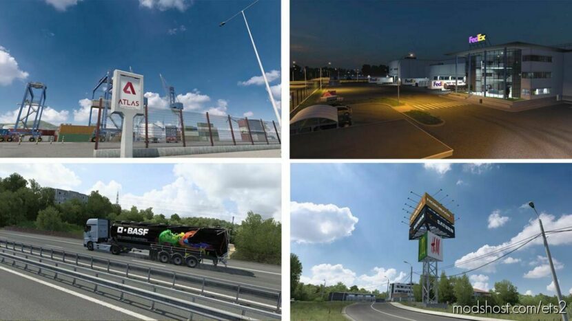 ETS2 Mod: Real companies, gas stations & billboards v1.0.01 (Featured)