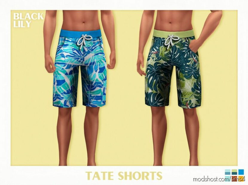 Sims 4 Male Clothes Mod: Tate Shorts (Featured)