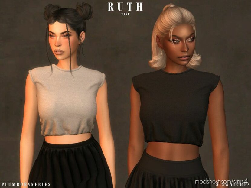 Sims 4 Female Clothes Mod: RUTH Top (Featured)