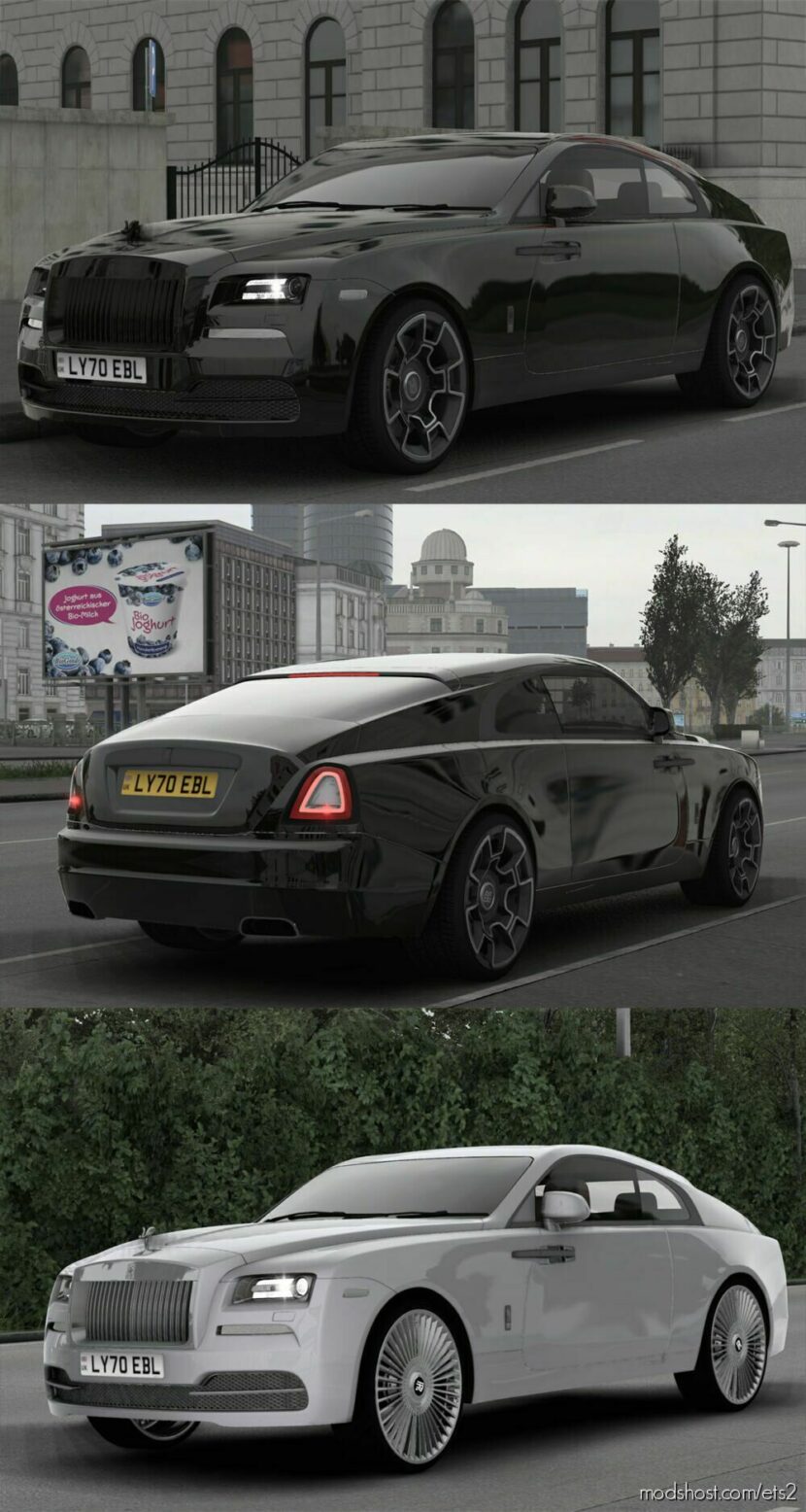 ETS2 Realistic Car Mod: Rolls-Royce Wraith 2016 1.46 (Featured)