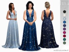 Sims 4 Teen Clothes Mod: Lyra Gown (Featured)