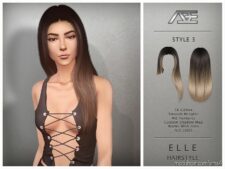 Sims 4 Female Mod: Elle - Hairstyle V3 (Featured)