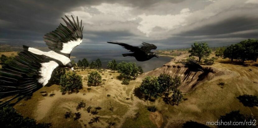 RDR2 Mod: Australian Magpie And Raven (Featured)