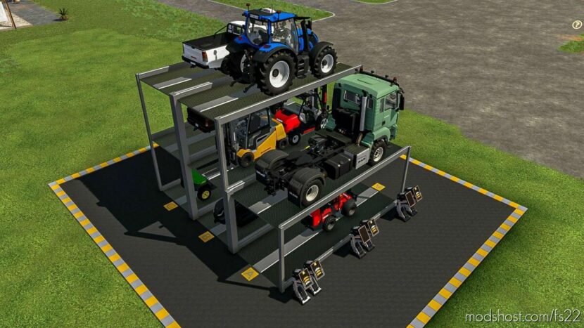 FS22 Placeable Mod: PIT Mechanical Parking (Featured)