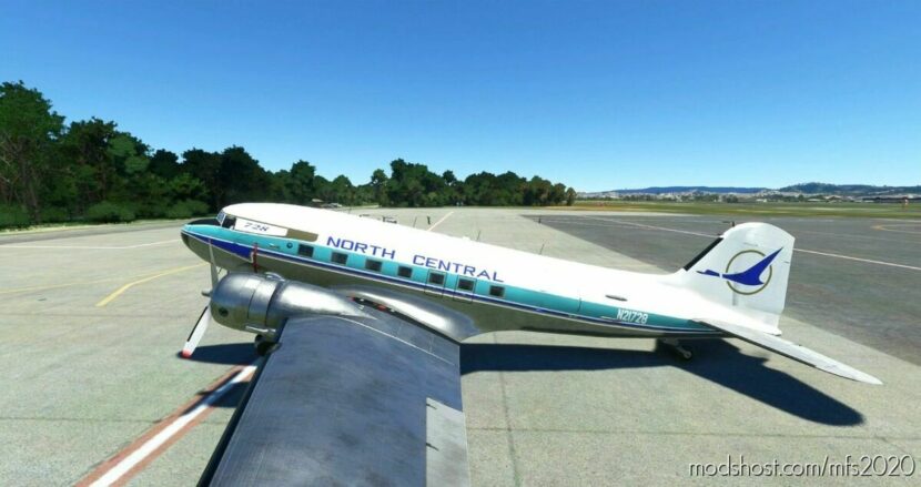 MSFS 2020 Douglas Livery Mod: DC-3 North Central N21728 Repaint Request (Featured)