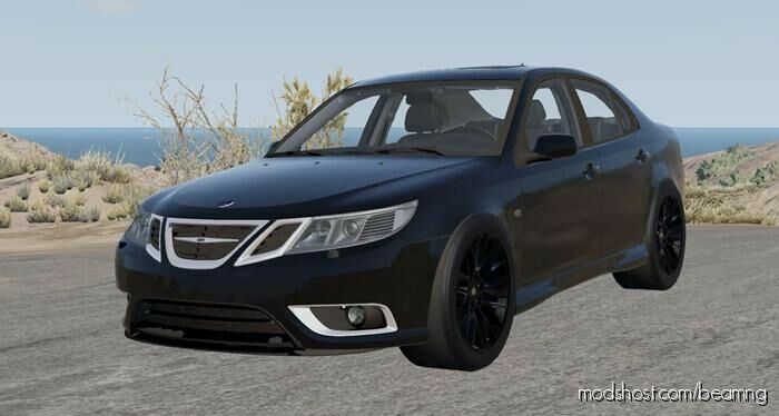 BeamNG Saab Car Mod: 9-3 Turbo X Sport Sedan 2008 (Featured)