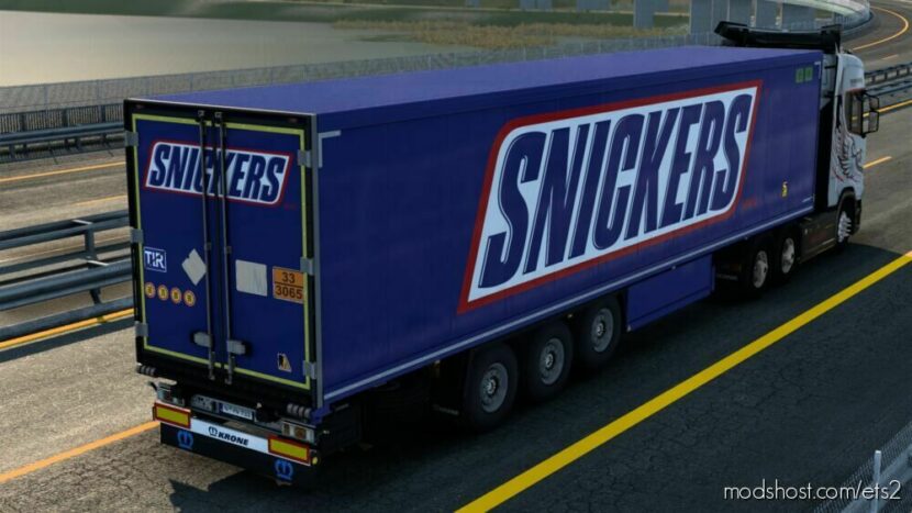 ETS2 Krone Mod: Skin Krone Cool Liner Snickers By Rodonitcho Mods 1.40-1.46 (Featured)