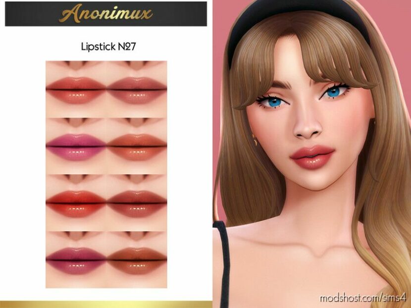 Sims 4 Lipstick Makeup Mod: N27 (Featured)