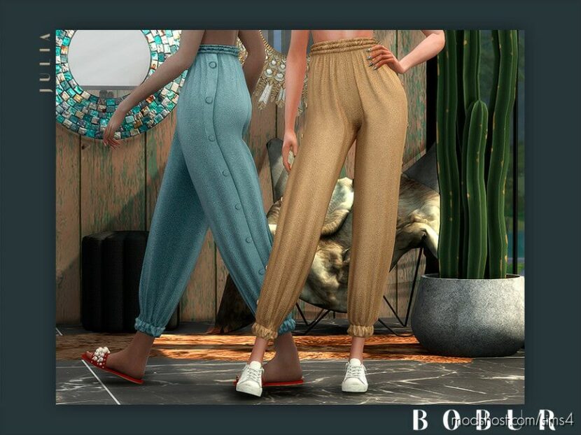 Sims 4 Female Clothes Mod: Baggy Pants Julia (Featured)