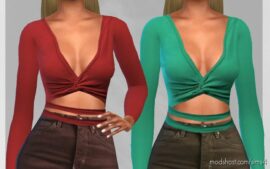 Sims 4 Female Clothes Mod: Casual Fitted Blouses & Gabardine Pants (Featured)