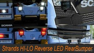 ETS2 Scania Part Mod: Strands Hi-Lo Reverse Brake Leds Scania NG Rearbumper (Featured)