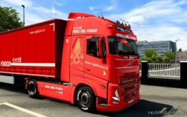 ETS2 Volvo Mod: Skin Volvo FH5 Vigili DEL Fuoco 1.46 (Image #2)