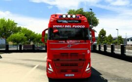 ETS2 Volvo Mod: Skin Volvo FH5 Vigili DEL Fuoco 1.46 (Image #3)