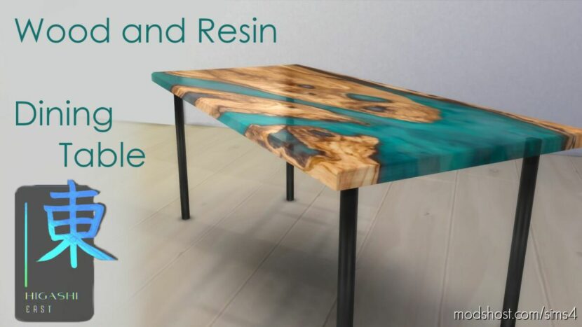 Sims 4 Object Mod: Wood and Resin Table Set (Featured)