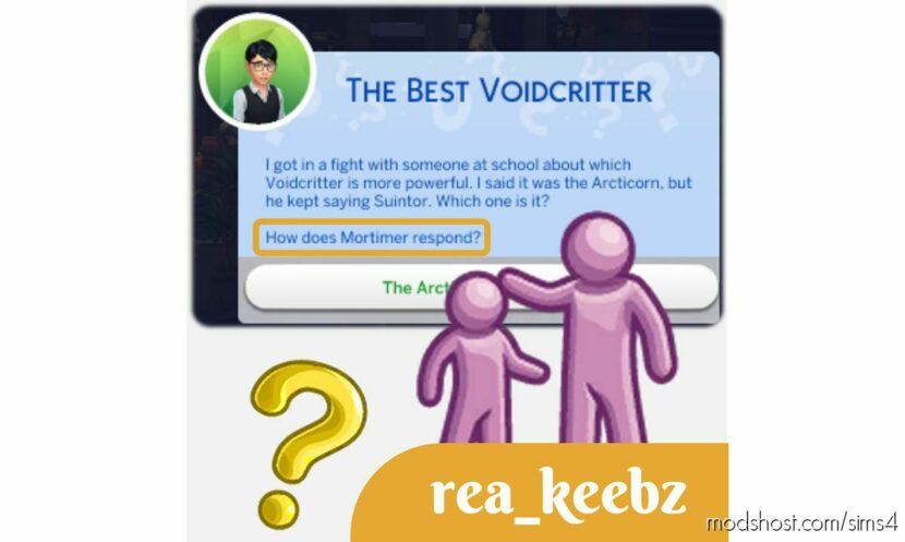 Sims 4 Mod: Show Parent's Name in Advice Question (Featured)