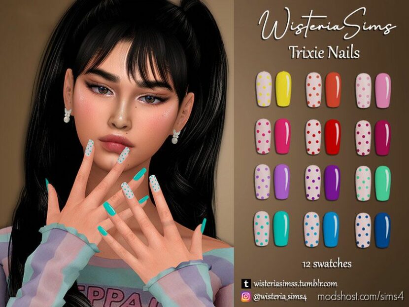 Sims 4 Female Accessory Mod: Trixie Nails (Featured)