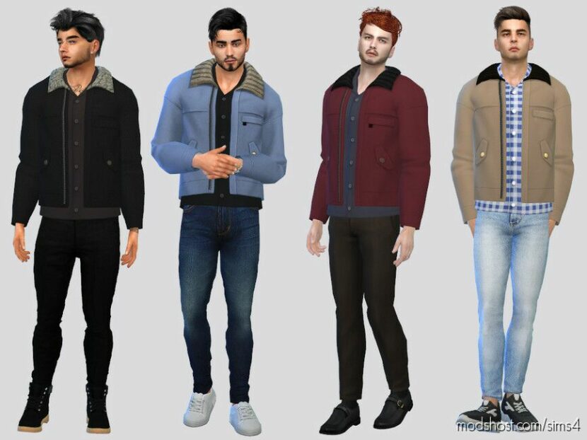 Sims 4 Male Clothes Mod: Kenton Jacket (Featured)