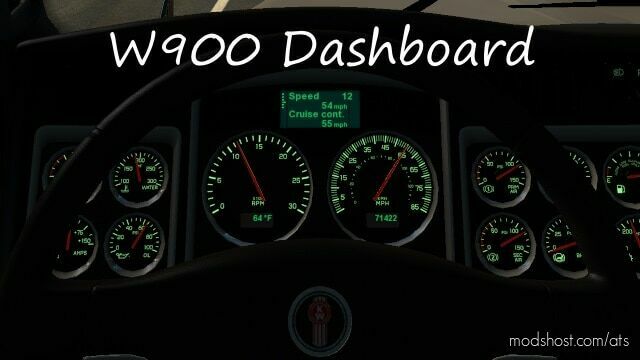 ATS Interior Mod: W900 Dashboard v1.8 (Featured)