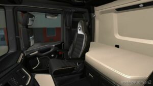 ETS2 Scania Mod: Black & Light Brown Interior For Scania (Image #2)