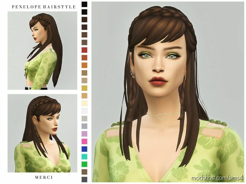 Sims 4 Adult Mod: Penelope Hairstyle (Featured)