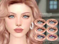 Sims 4 Female Makeup Mod: 2D eyelashes A06 (Featured)